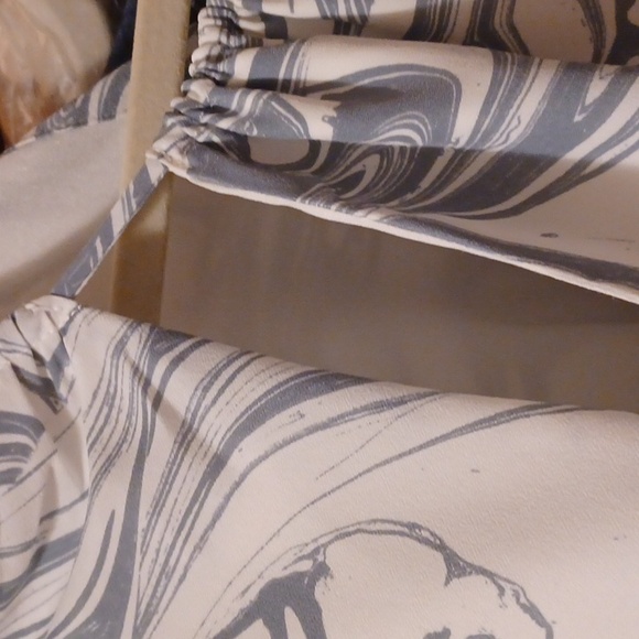 Jonathan Simkhai Grayish Blue and White Patterned Blouse - Picture 9 of 10